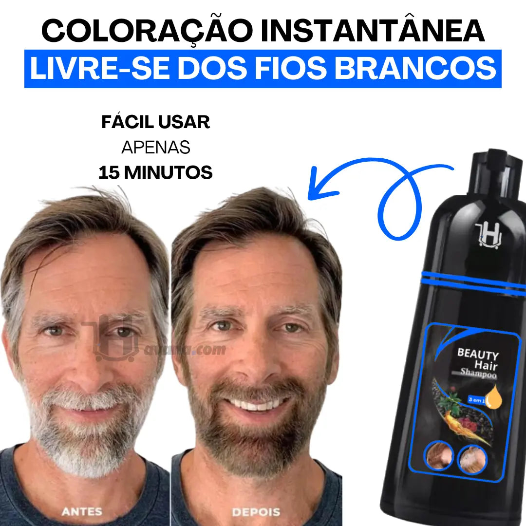 [COMPRE 1 LEVE 2] Shampoo Beauty 3 em 1 (Dura até 3 Meses) + Escova Massageadora de BRINDE