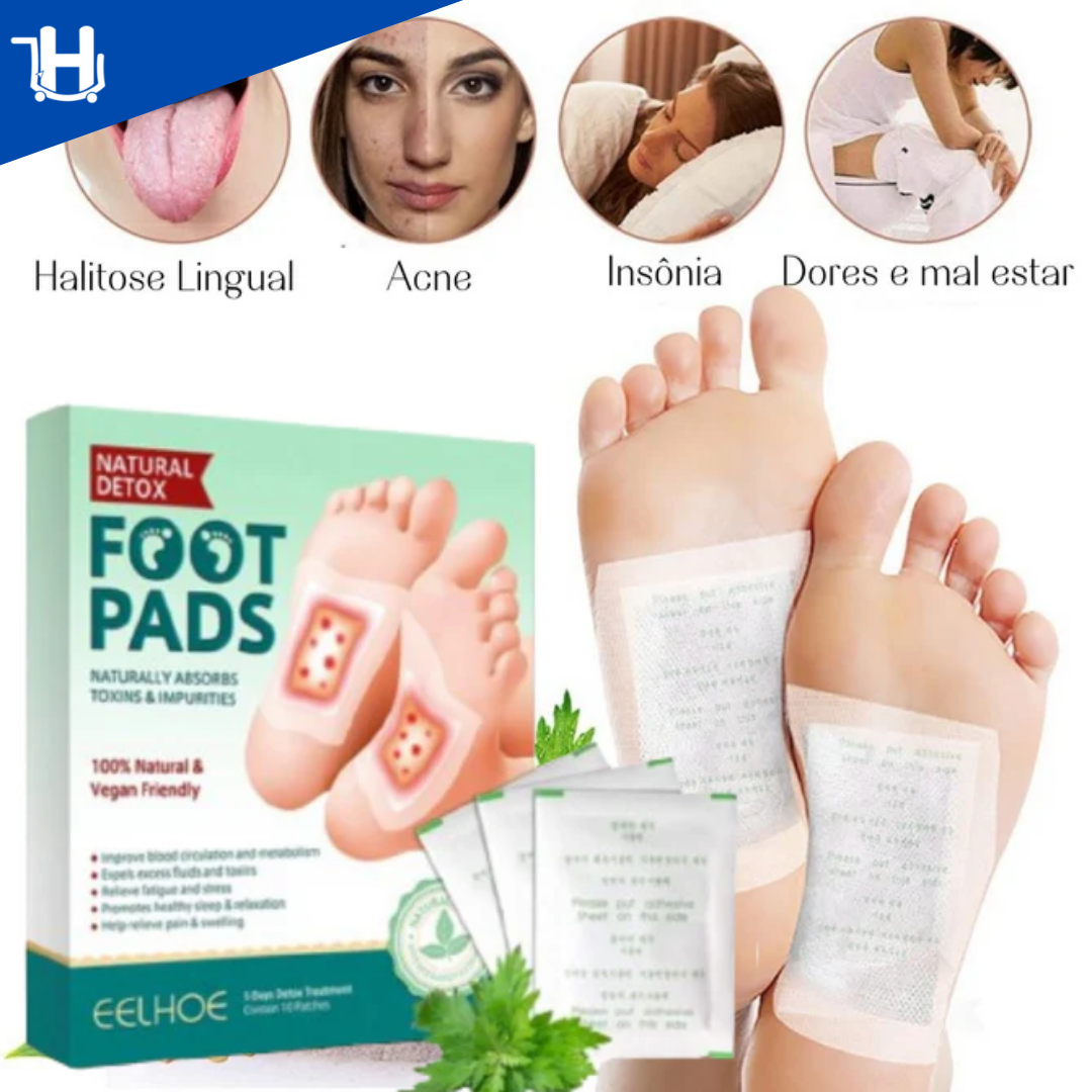 Kit Adesivo Detox Para Os Pés - Acaba com suas Dores & Inchaço - 100% Natural (ÚLTIMAS UNIDADES SOMENTE ATÉ 00:00 DE HOJE!💣)