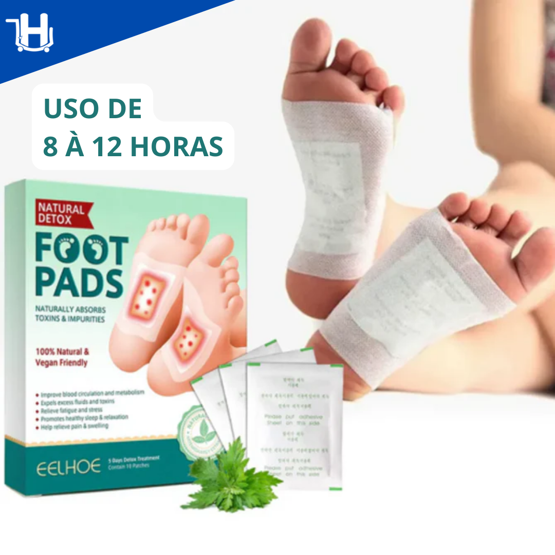 Kit Adesivo Detox Para Os Pés - Acaba com suas Dores e Inchaço - 100% Natural (ÚLTIMAS UNIDADES SOMENTE ATÉ 00:00 DE HOJE!💣)