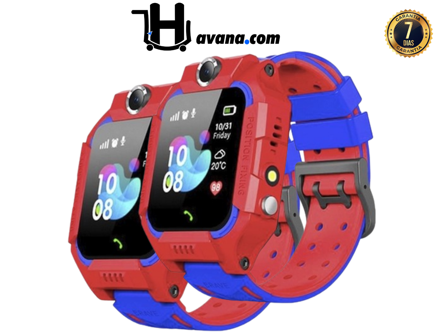 SmartWatch Infantil KidSafe™ com GPS - Seja o Anjo da guarda de seu filho 24h 👼🏻 (LEVE 2 E ECONOMIZE)