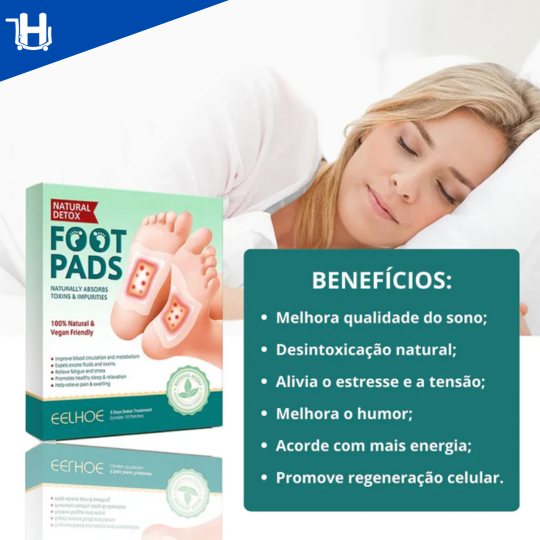 Kit Adesivo Detox Para Os Pés - Acaba com suas Dores e Inchaço - 100% Natural (ÚLTIMAS UNIDADES SOMENTE ATÉ 00:00 DE HOJE!💣)