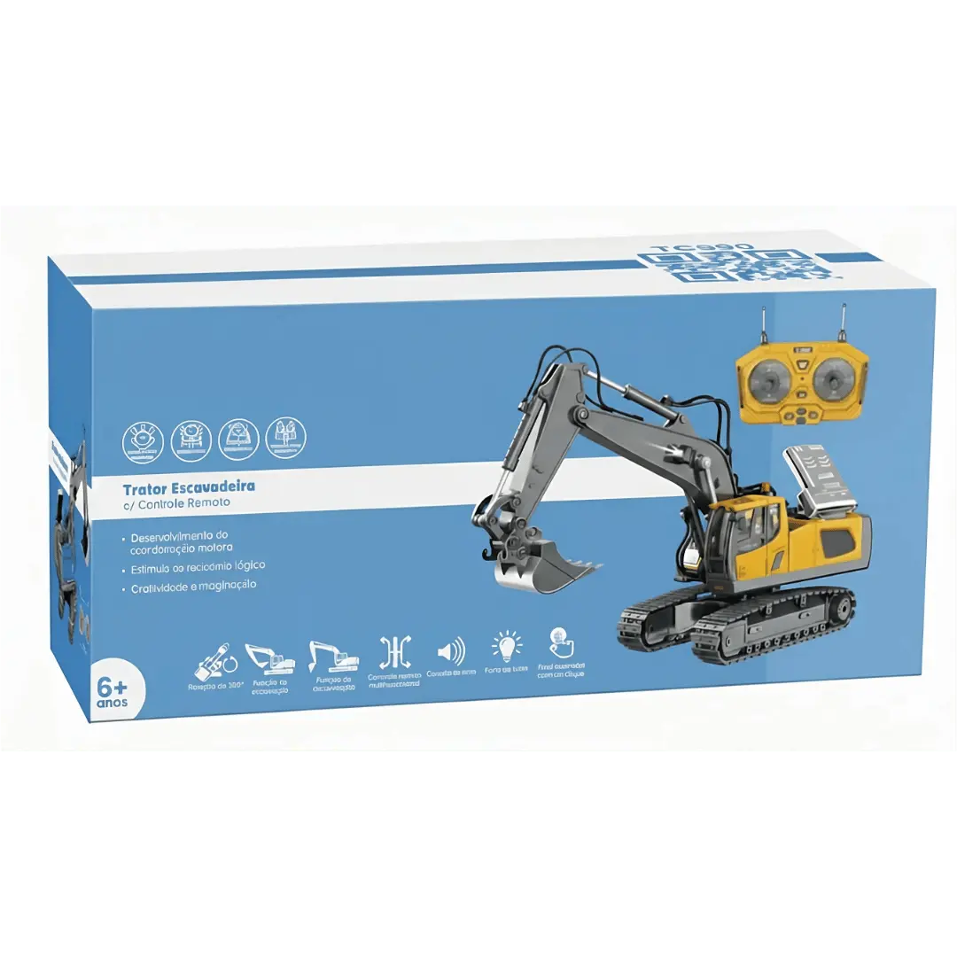 EscavaKids™ – A Escavadeira de Controle Remoto que Cava de Verdade!