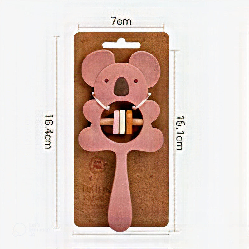 Mordedor Chocalho Coala Feliz em Silicone - BPA Free