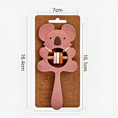 Mordedor Chocalho Coala Feliz em Silicone - BPA Free