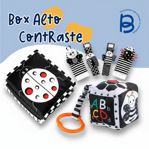 BabyBox® Kit Alto Contraste - Ative o Cérebro do Seu Bebê 3x Mais Rápido