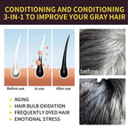 100ml 50s Natural Herbal Hair Dye Shampoo 3 In 1 Hair Color Shampoo For Gary Hair Dark Brown Black And Women Men Grey Coverage New