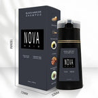 Original Hair Dye Shampoo Nova Hair Instant Dye Shampoo Men Women Quick Easy Safe Hair Color Gray Hair Coverage Nourish Scalp