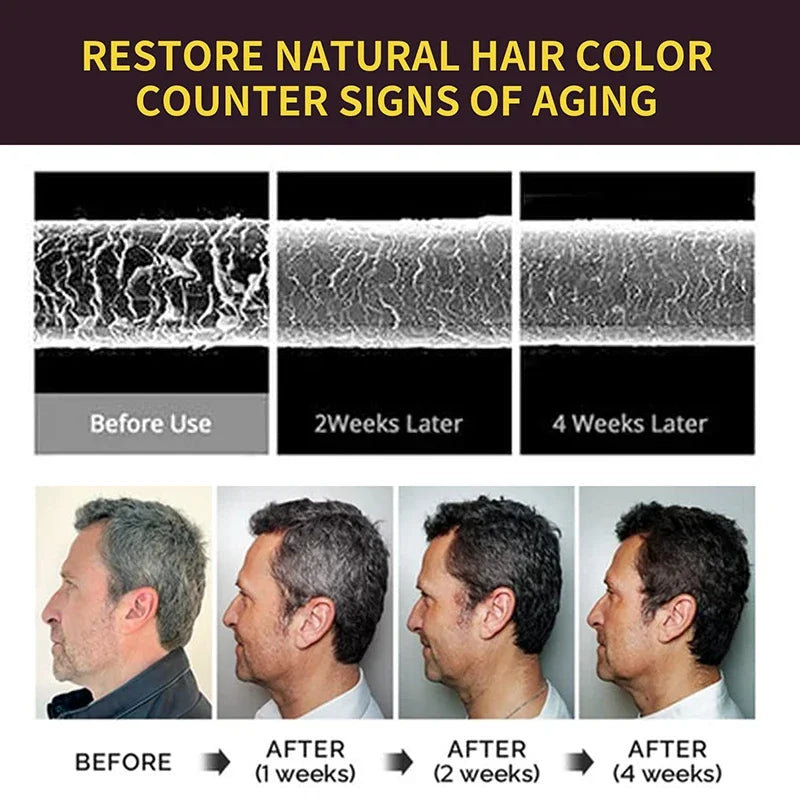 100ml 50s Natural Herbal Hair Dye Shampoo 3 In 1 Hair Color Shampoo For Gary Hair Dark Brown Black And Women Men Grey Coverage New