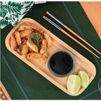 Bandejas de Bambu Retangular (KIT COM 3 UNIDADES)
