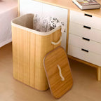 Cesto de Roupas em Bambu com Forro Removível – 60L de Organização, Estilo e Sustentabilidade