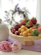 Prato de Bolo de Bambu com Pé Verona 20cm – Elegância e Sustentabilidade para Sua Mesa
