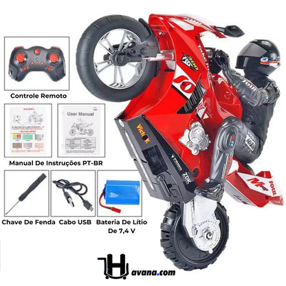 RC StuntGrau & 360° - Motocicleta De Controle Remoto