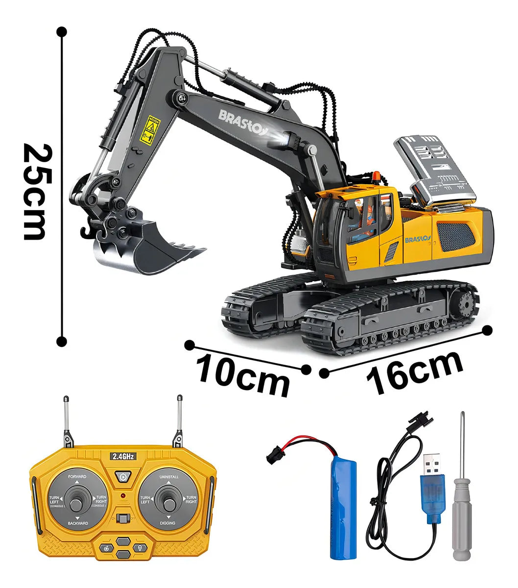 EscavaKids™ – A Escavadeira de Controle Remoto que Cava de Verdade!